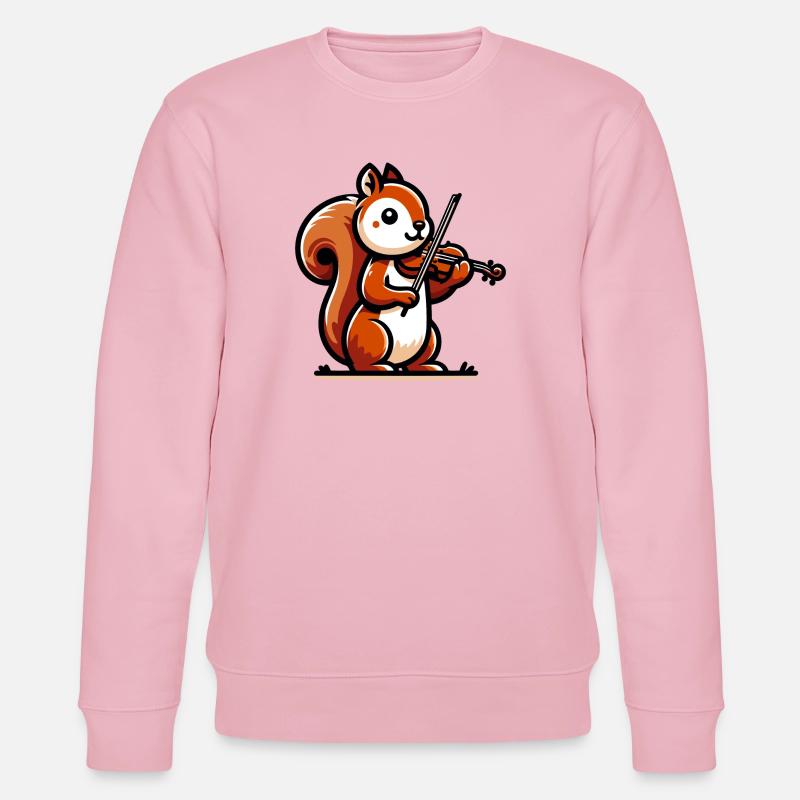 Melodic Squirrel: Symphonie im Park - Stanley/Stella Unisex Bio-Sweatshirt CHANGER  - Hellrosa