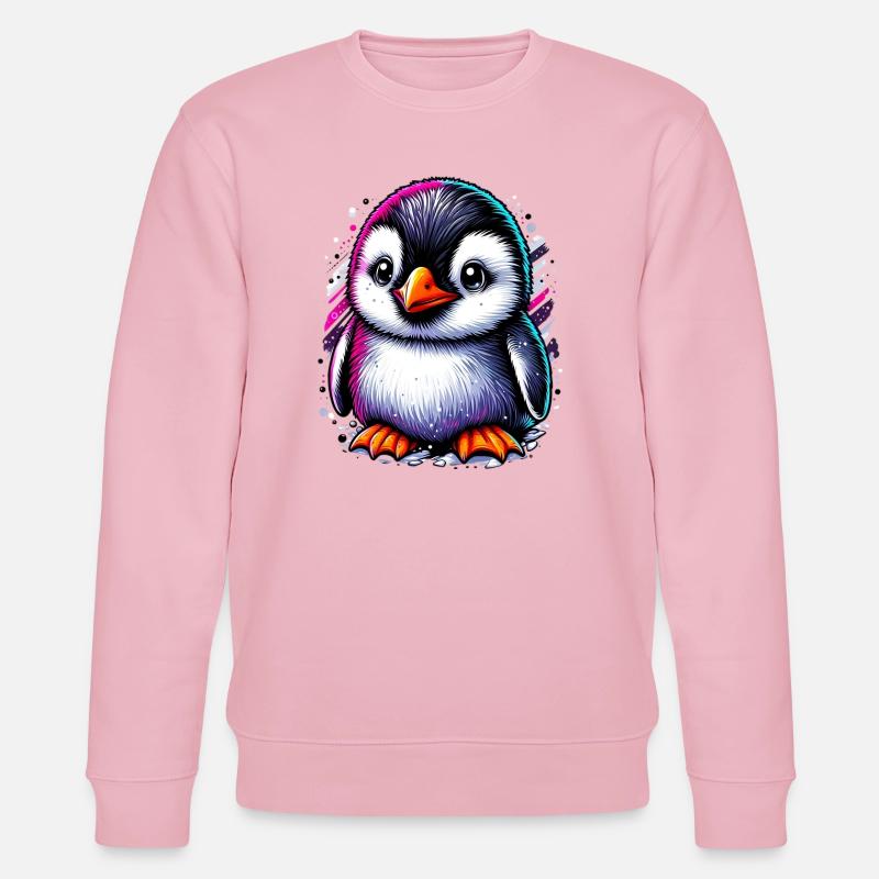 Pinguin - Stanley/Stella Unisex Bio-Sweatshirt CHANGER  - Hellrosa