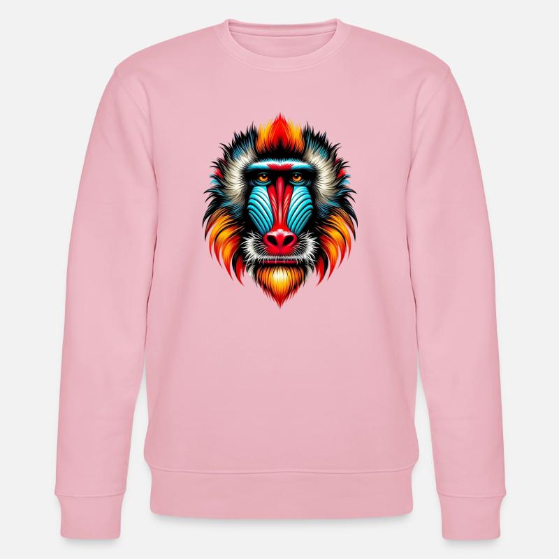 Mandrill-Affe - Stanley/Stella Unisex Bio-Sweatshirt CHANGER  - Hellrosa