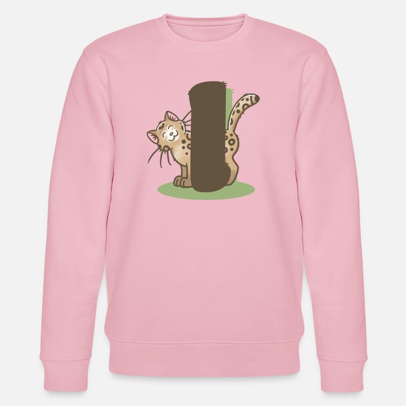 Katze Buchstabe I - Stanley/Stella Unisex Bio-Sweatshirt CHANGER  - Hellrosa