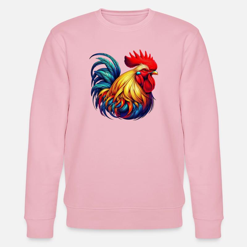 Hahn Henne - Stanley/Stella Unisex Bio-Sweatshirt CHANGER  - Hellrosa