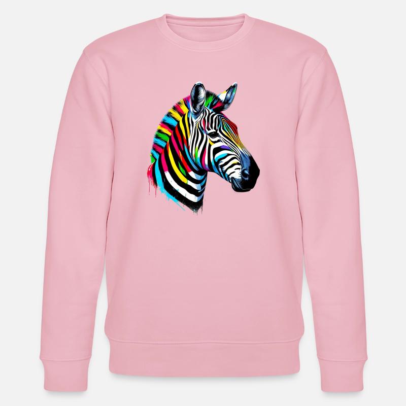 Zebra - Stanley/Stella Unisex Bio-Sweatshirt CHANGER  - Hellrosa
