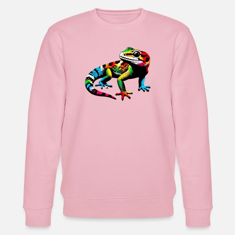 Gecko - Stanley/Stella Unisex Bio-Sweatshirt CHANGER  - Hellrosa