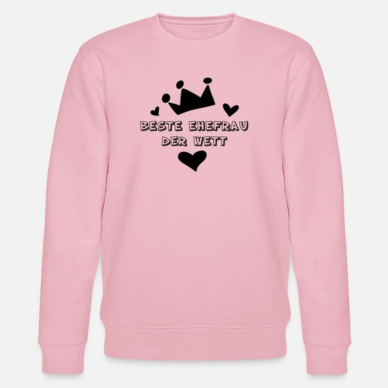 Beste Ehefrau der Welt - Stanley/Stella Unisex Bio-Sweatshirt CHANGER  - Hellrosa
