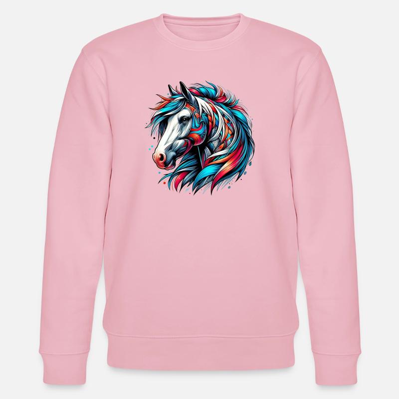 Pferd - Stanley/Stella Unisex Bio-Sweatshirt CHANGER  - Hellrosa