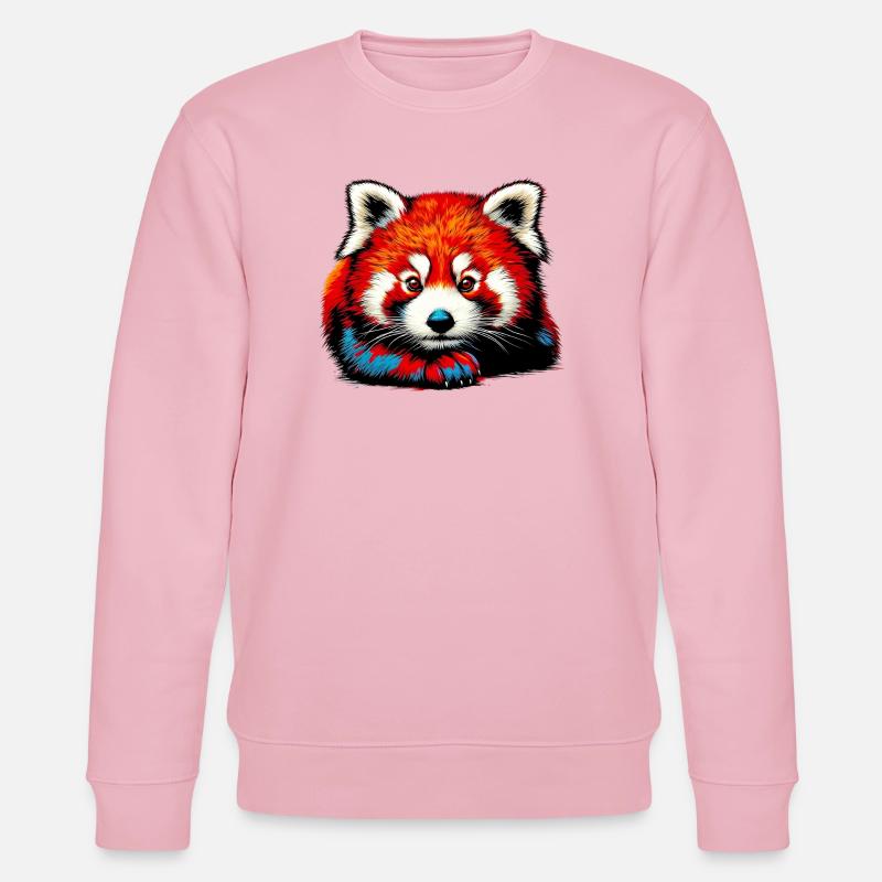 Kleiner Panda - Stanley/Stella Unisex Bio-Sweatshirt CHANGER  - Hellrosa