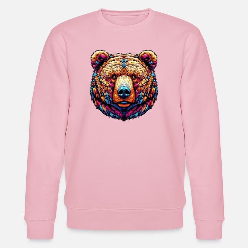 Bär - Stanley/Stella Unisex Bio-Sweatshirt CHANGER  - Hellrosa