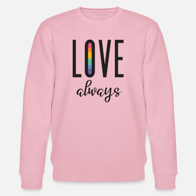 LGBT Pride Month - Liebe immer - Stanley/Stella Unisex Bio-Sweatshirt CHANGER  - Hellrosa