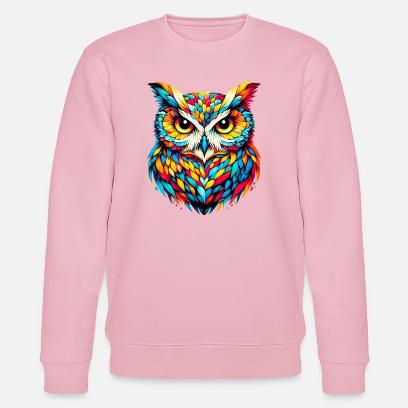 Eule - Stanley/Stella Unisex Bio-Sweatshirt CHANGER  - Hellrosa
