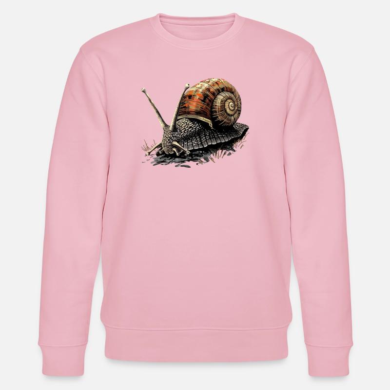 Escargots Vineyard Escargots coquille d’escargot - Sweat bio CHANGER Stanley/Stella Unisexe - rose pâle