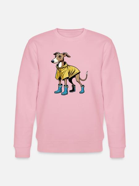 Whippet in raincoat - Stanley/Stella CHANGER Unisex Organic Sweatshirt - cotton pink