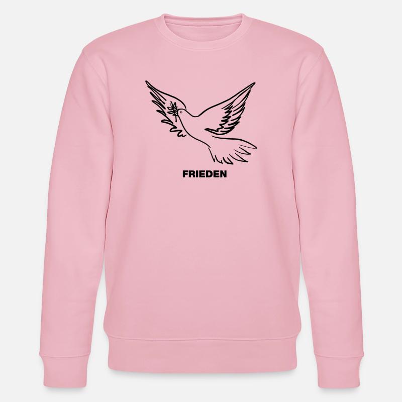 Frieden / Pace / Peace - Friedenstaube - Stanley/Stella Unisex Bio-Sweatshirt CHANGER - Hellrosa