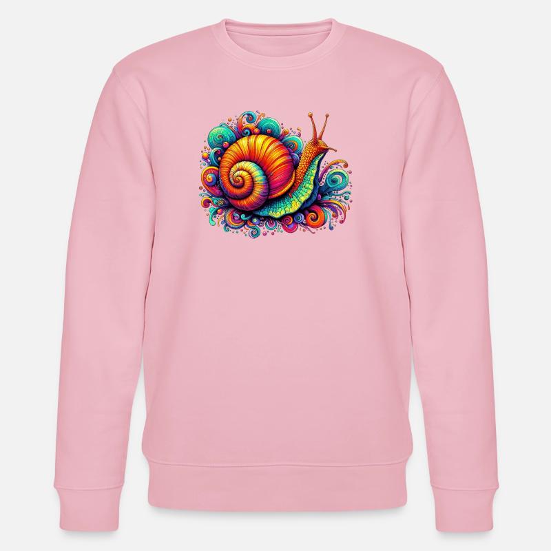 Schnecke - Stanley/Stella Unisex Bio-Sweatshirt CHANGER  - Hellrosa