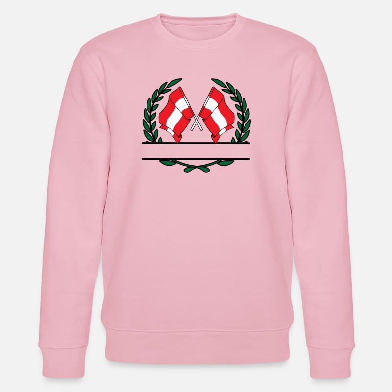 Drapeaux autrichienne couronne de laurier bannière - Sweat bio CHANGER Stanley/Stella Unisexe - rose pâle