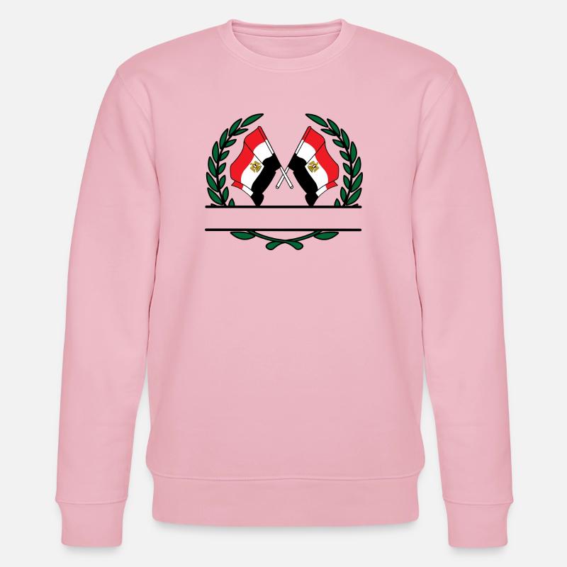 Drapeaux Égypte couronne de laurier bannière - Sweat bio CHANGER Stanley/Stella Unisexe - rose pâle