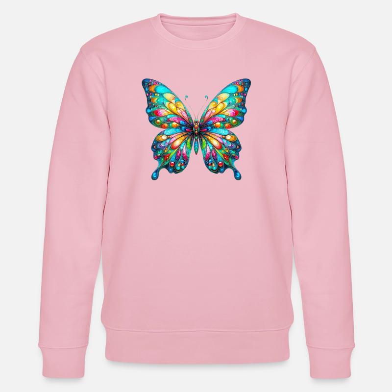 Papillon - Sweat bio CHANGER Stanley/Stella Unisexe - rose pâle