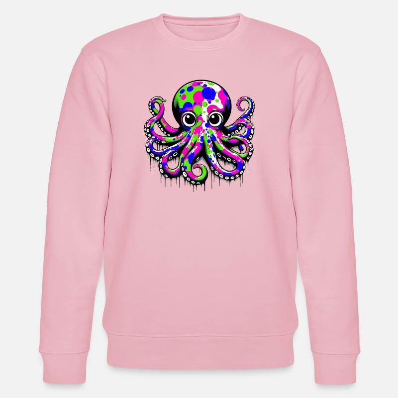 Krake - Stanley/Stella Unisex Bio-Sweatshirt CHANGER  - Hellrosa