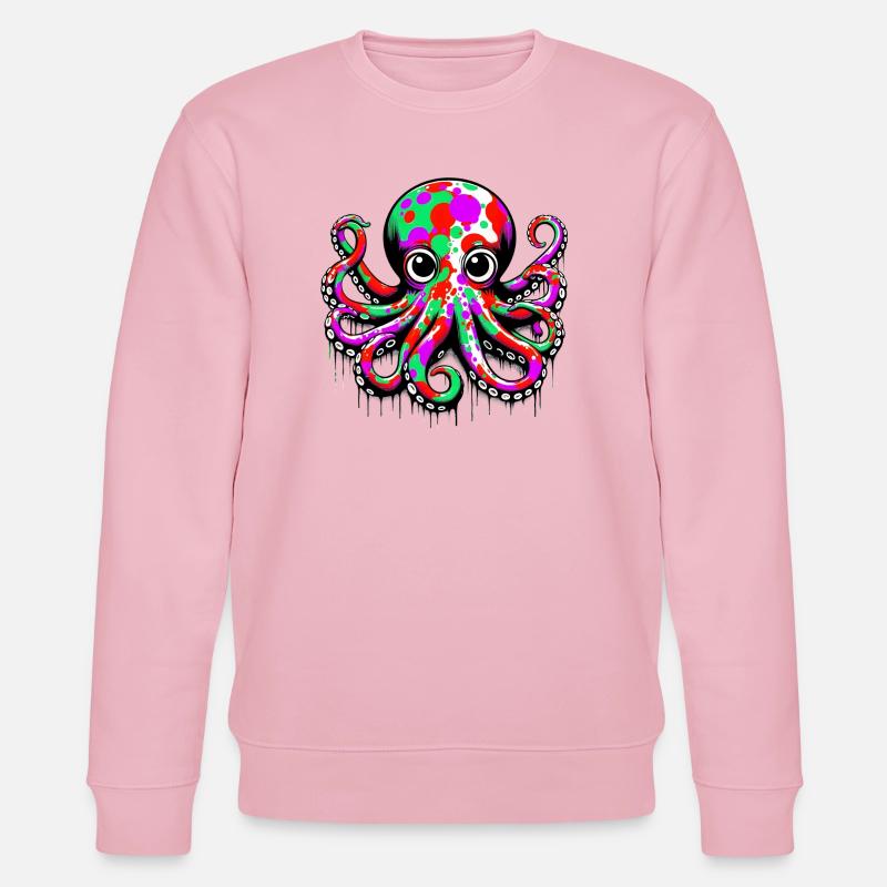 Krake - Stanley/Stella Unisex Bio-Sweatshirt CHANGER - Hellrosa