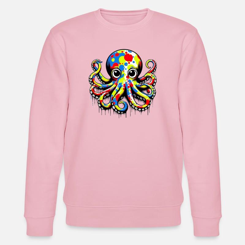 Krake - Stanley/Stella Unisex Bio-Sweatshirt CHANGER  - Hellrosa