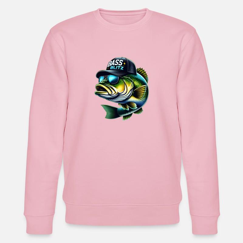 Gestreifter Barsch Blitz - Stanley/Stella Unisex Bio-Sweatshirt CHANGER  - Hellrosa