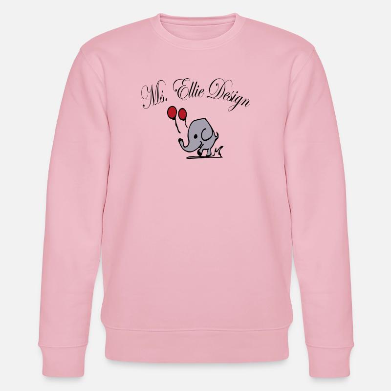 Elefantendame mit Luftballons - Stanley/Stella Unisex Bio-Sweatshirt CHANGER  - Hellrosa