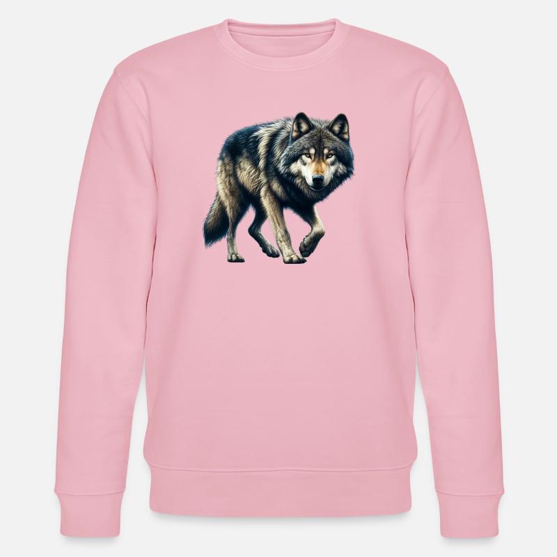 Wolf - Stanley/Stella Unisex Bio-Sweatshirt CHANGER - Hellrosa