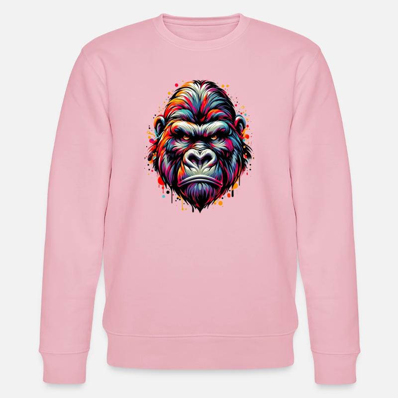 Gorille - Sweat bio CHANGER Stanley/Stella Unisexe - rose pâle