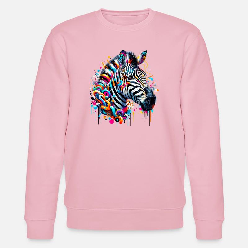 Zebra - Stanley/Stella CHANGER Unisex Organic Sweatshirt - cotton pink