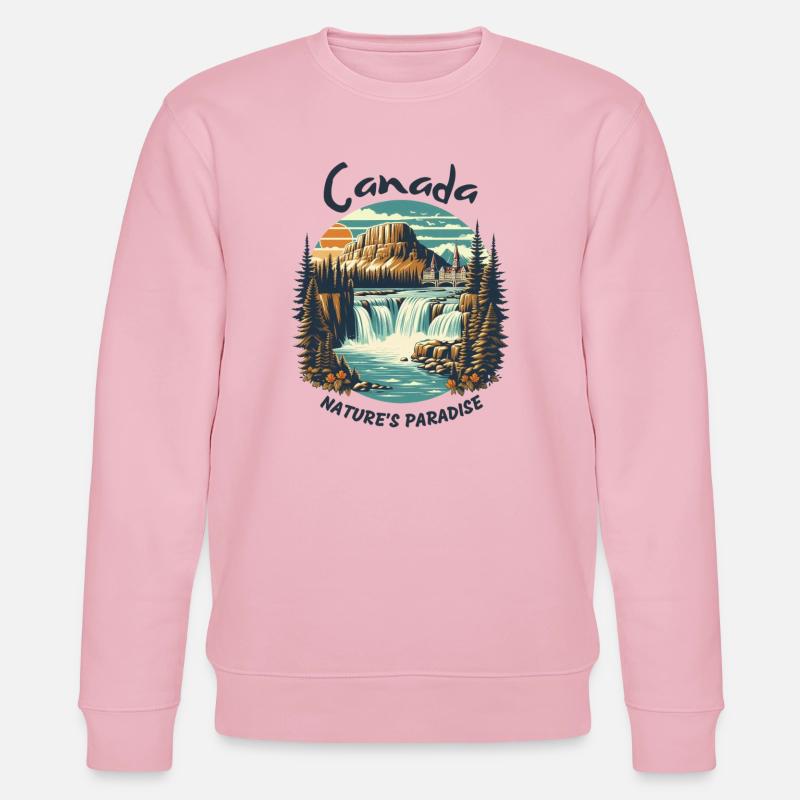 Le paysage du Canada - Sweat bio CHANGER Stanley/Stella Unisexe - rose pâle