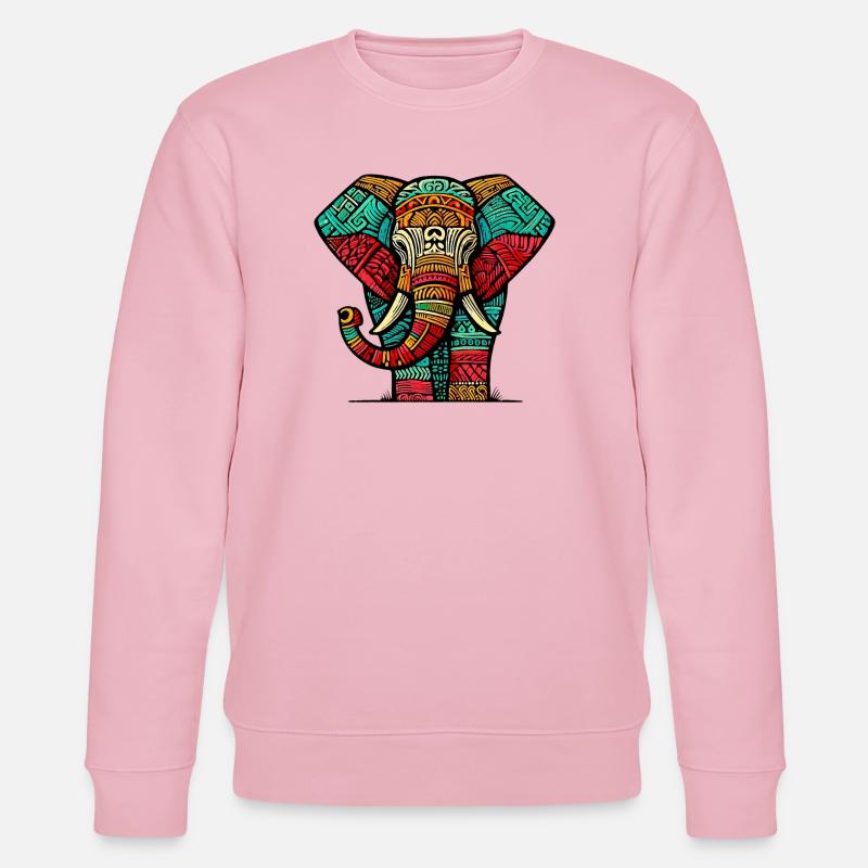 Elefant - Stanley/Stella Unisex Bio-Sweatshirt CHANGER  - Hellrosa