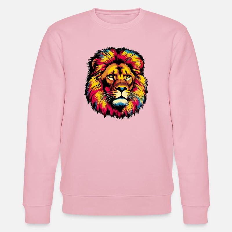 Löwe - Stanley/Stella Unisex Bio-Sweatshirt CHANGER  - Hellrosa