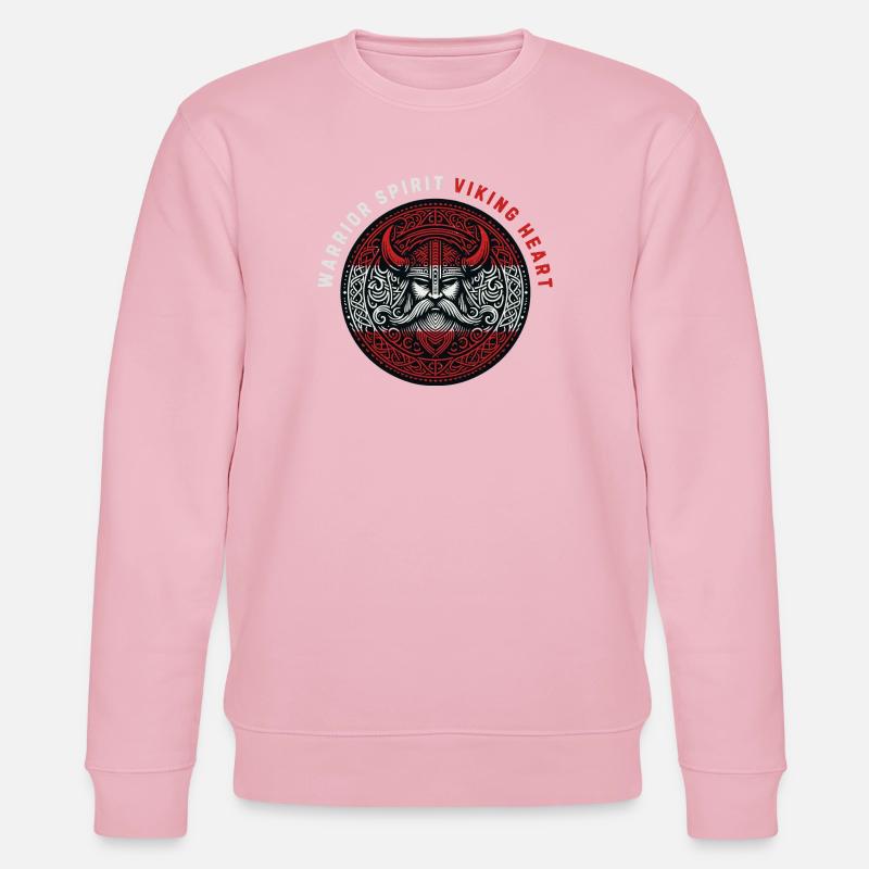 Kriegergeist, Wikingerherz - Stanley/Stella Unisex Bio-Sweatshirt CHANGER  - Hellrosa