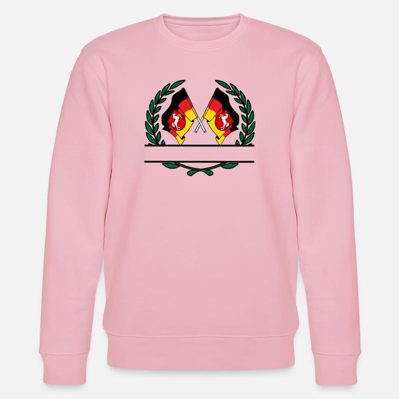Flags Lower Saxony laurel wreath banner - Stanley/Stella CHANGER Unisex Organic Sweatshirt - cotton pink