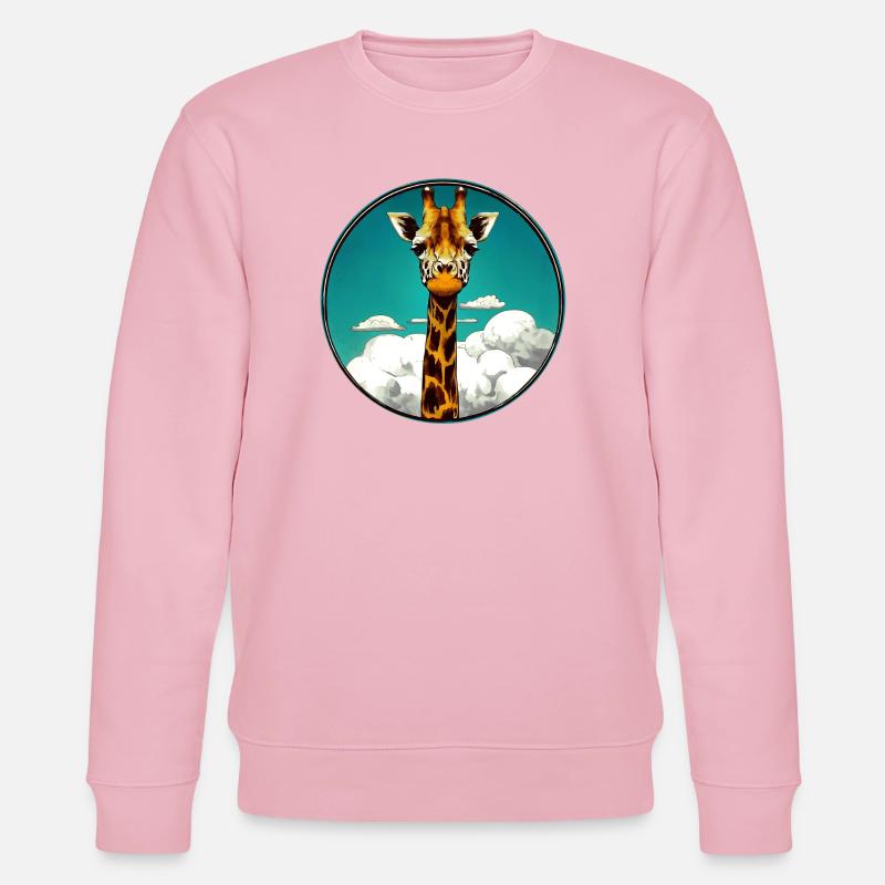 Giraffe - Stanley/Stella Unisex Bio-Sweatshirt CHANGER  - Hellrosa