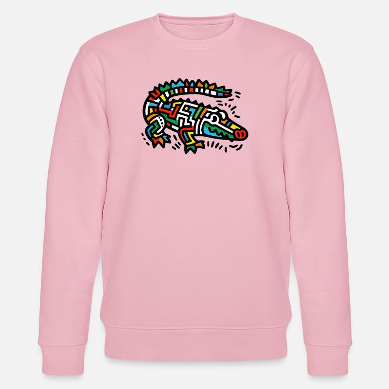 Alligator-Krokodil - Stanley/Stella Unisex Bio-Sweatshirt CHANGER  - Hellrosa