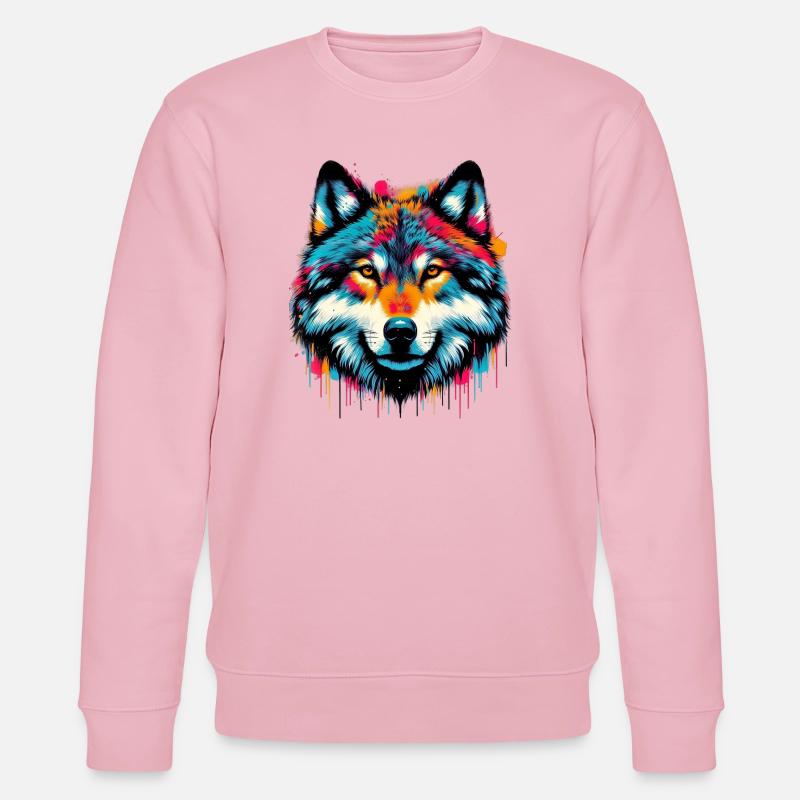 Wolf - Stanley/Stella CHANGER Unisex Organic Sweatshirt - cotton pink