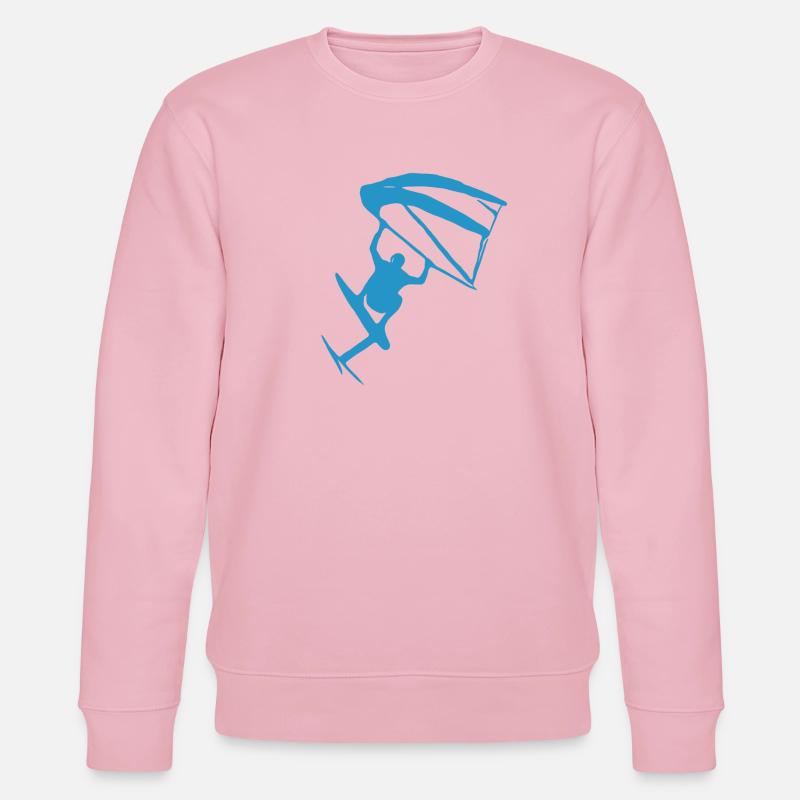 Wingfoiling Sticker - Stanley/Stella Unisex Bio-Sweatshirt CHANGER  - Hellrosa