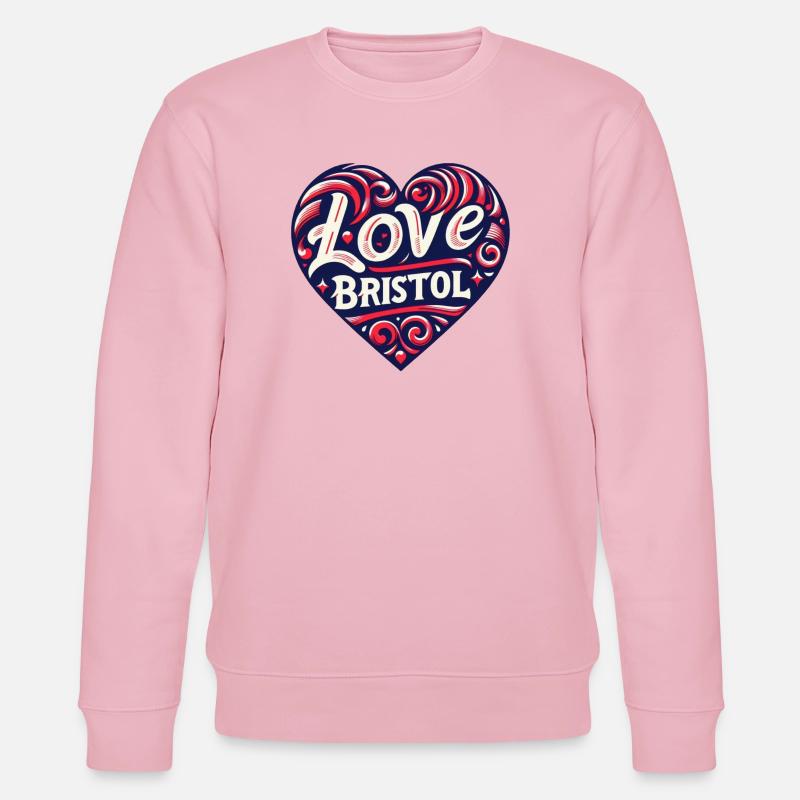 Ich liebe Bristol - Stanley/Stella Unisex Bio-Sweatshirt CHANGER  - Hellrosa