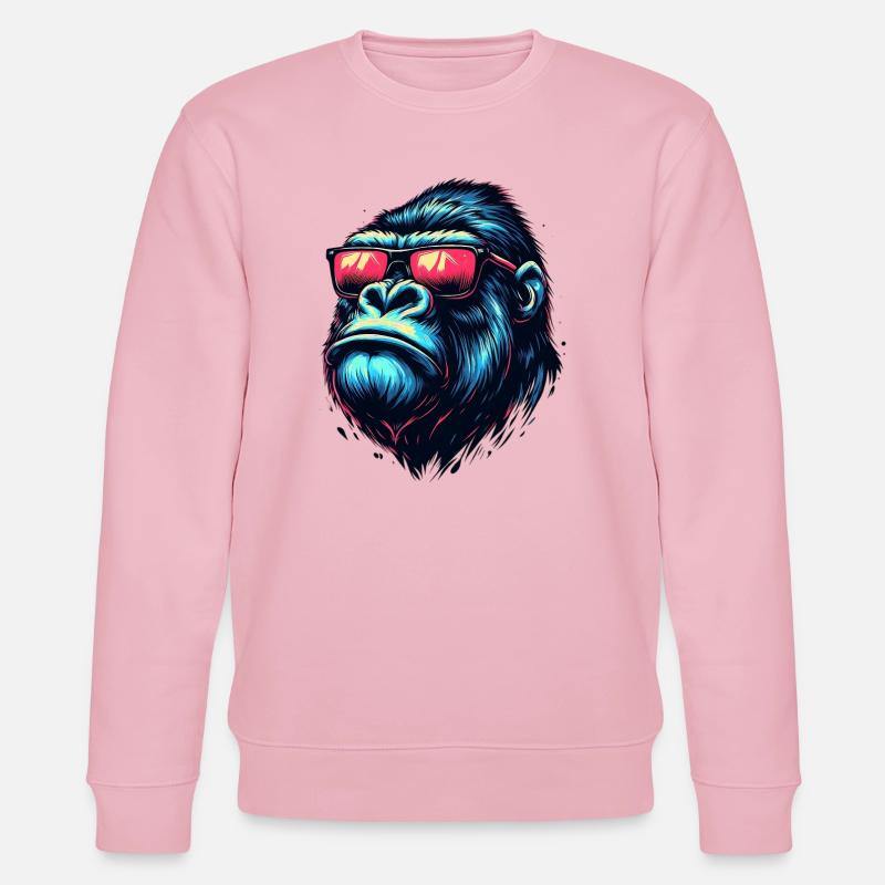 Gorille - Sweat bio CHANGER Stanley/Stella Unisexe - rose pâle