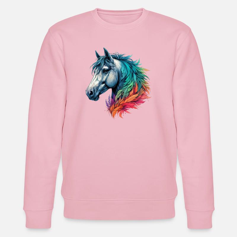 Pferd - Stanley/Stella Unisex Bio-Sweatshirt CHANGER  - Hellrosa