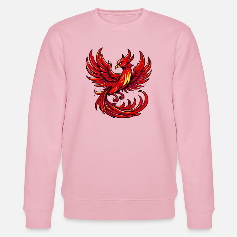 Roter Phönix - Stanley/Stella Unisex Bio-Sweatshirt CHANGER  - Hellrosa
