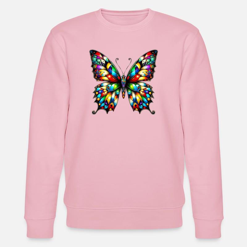 Papillon - Sweat bio CHANGER Stanley/Stella Unisexe - rose pâle
