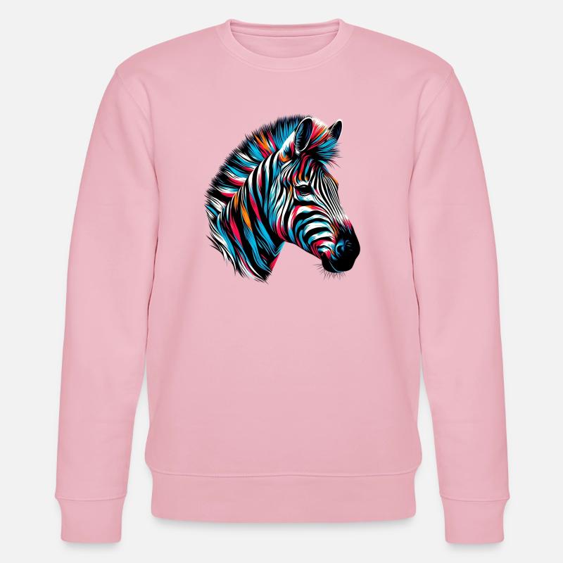 Zebra - Stanley/Stella Unisex Bio-Sweatshirt CHANGER  - Hellrosa
