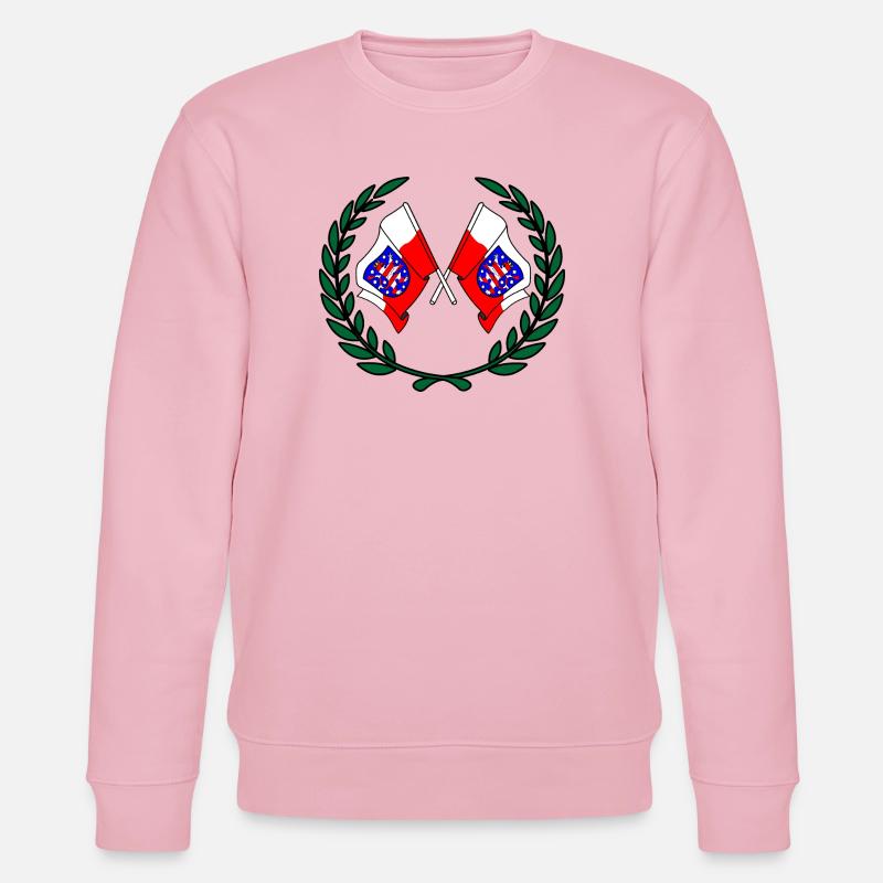 Drapeaux Thuringe couronne de laurier - Sweat bio CHANGER Stanley/Stella Unisexe - rose pâle