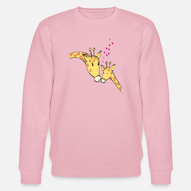 Girafes amoureuses - Sweat bio CHANGER Stanley/Stella Unisexe - rose pâle