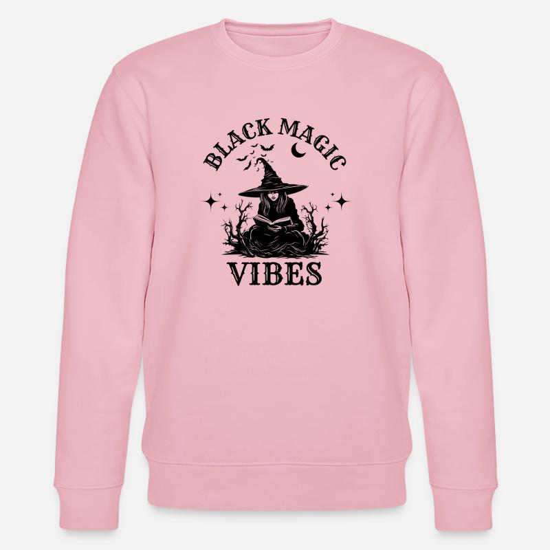 Black Magic Vibes Funny Witch Magic - Stanley/Stella CHANGER Unisex Organic Sweatshirt - cotton pink