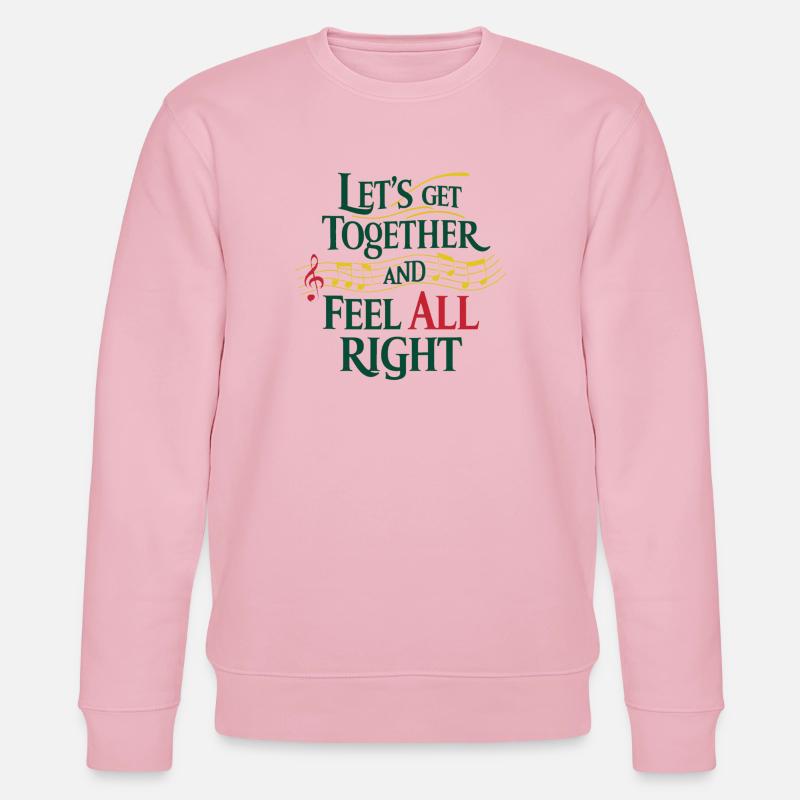 Let get ... Notes musicales - Sweat bio CHANGER Stanley/Stella Unisexe - rose pâle