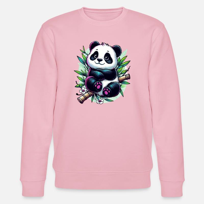 Panda - Stanley/Stella CHANGER Unisex Organic Sweatshirt - cotton pink