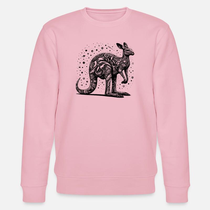 Känguru - Stanley/Stella Unisex Bio-Sweatshirt CHANGER  - Hellrosa