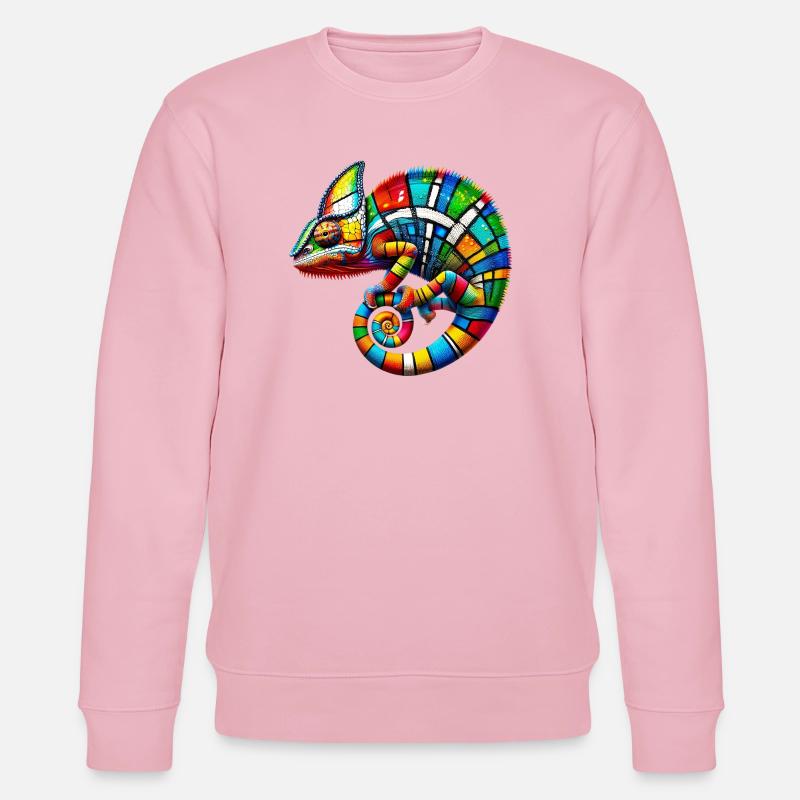 Chamäleon Mondrian - Stanley/Stella Unisex Bio-Sweatshirt CHANGER  - Hellrosa
